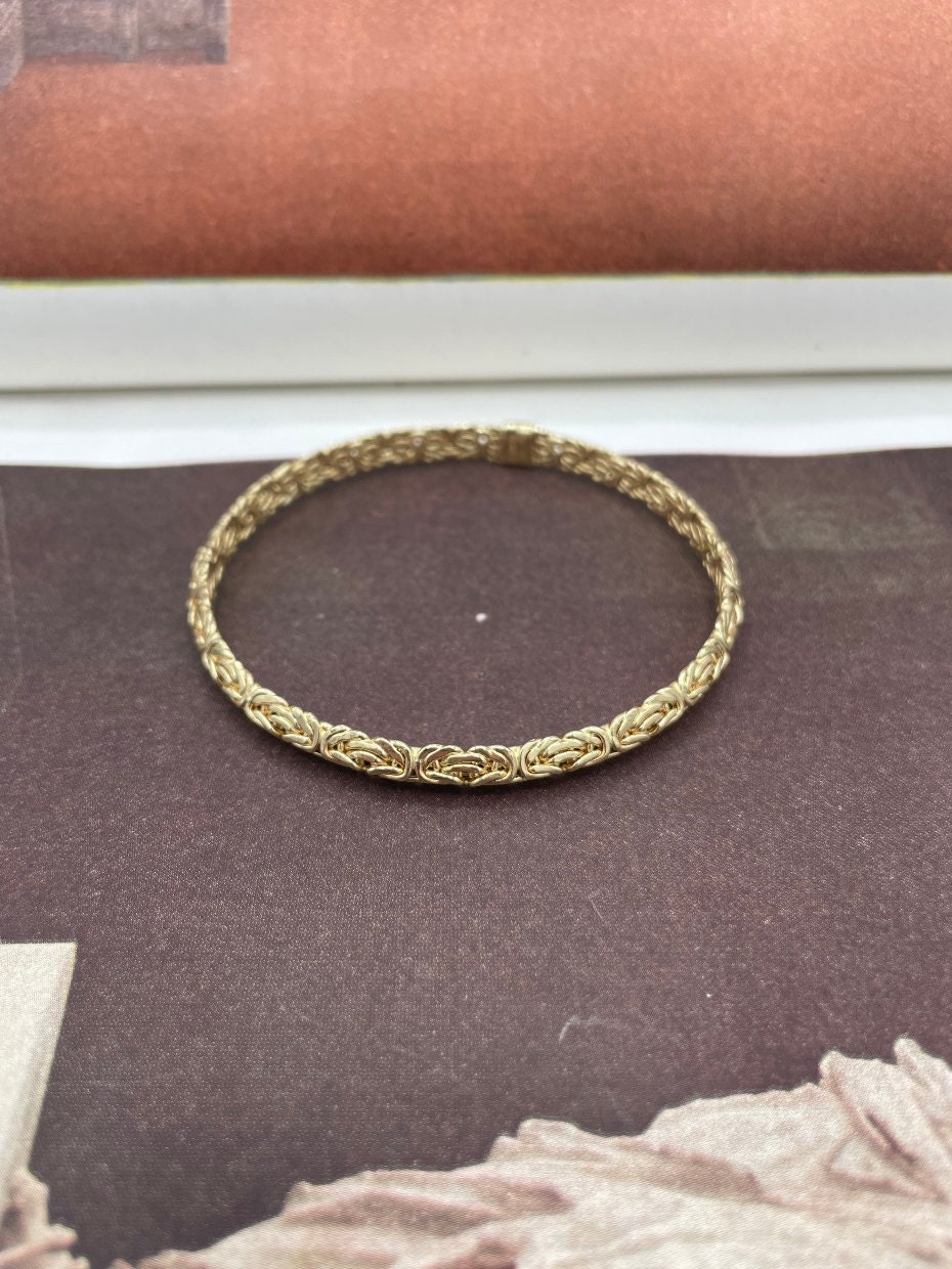 14k Turkish Gold Byzantine Sturctured 7.25