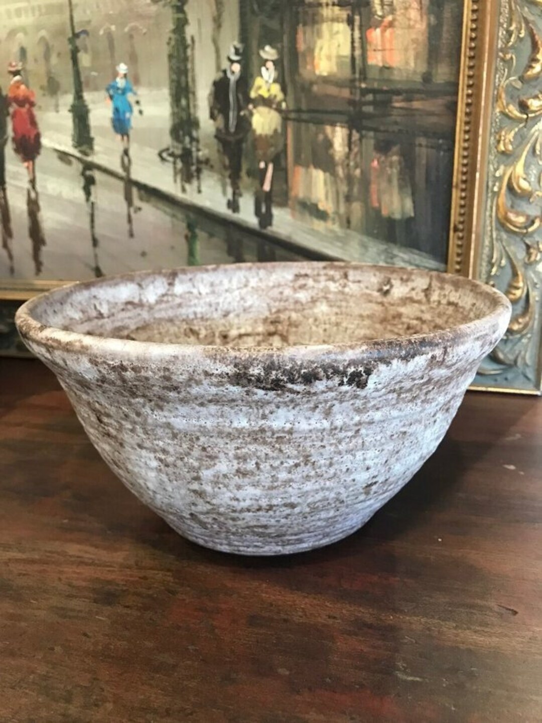 Vintage Nutmeg Glaze MS peter's Pottery Medium 9 Popcorn Bowl Etsy