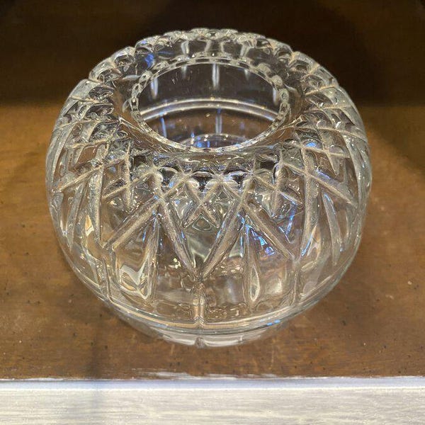 USA Made Pressed Glass 3pc Fairy Tealight Holder