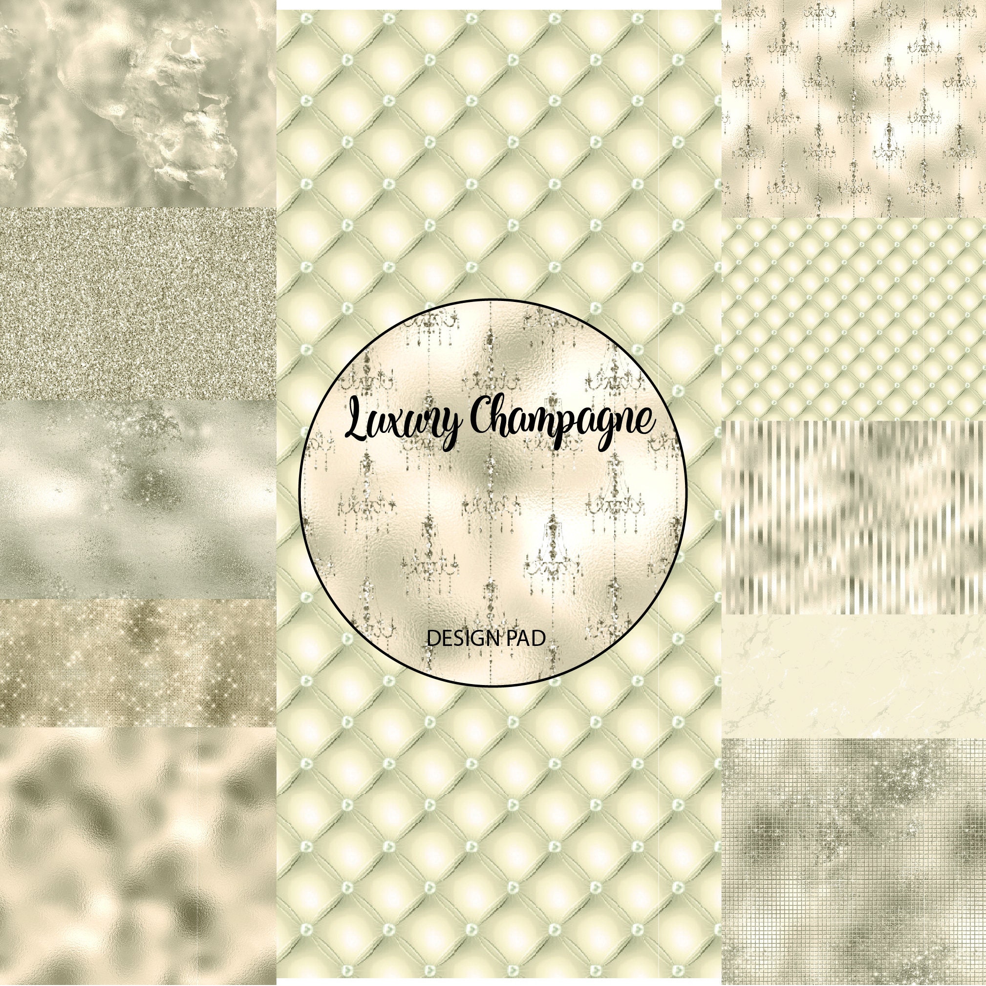 Luxury Champagne Digital Papers Etsy