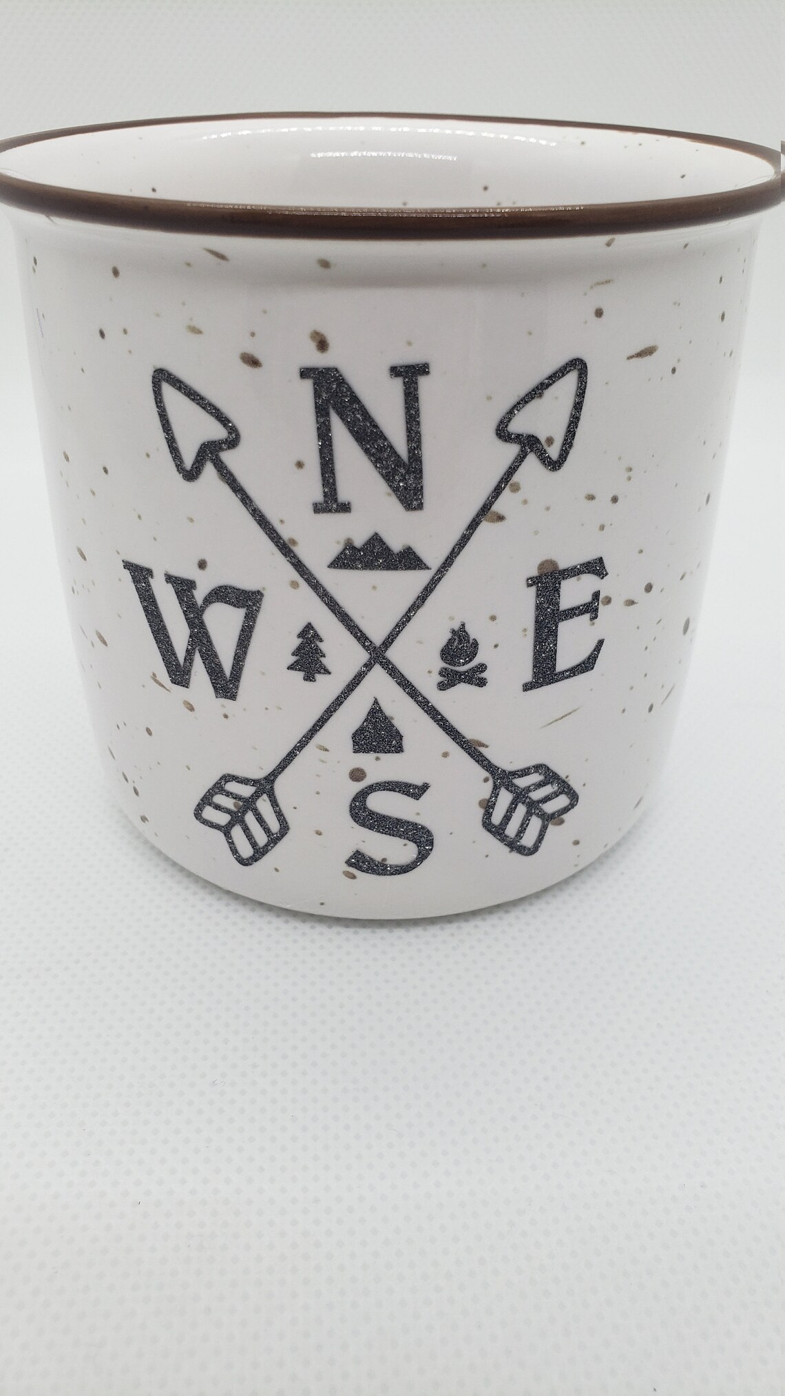 Compass Coffee Mug. 10 oz Ceramic Camping Coffee Mug. Compass Etsy