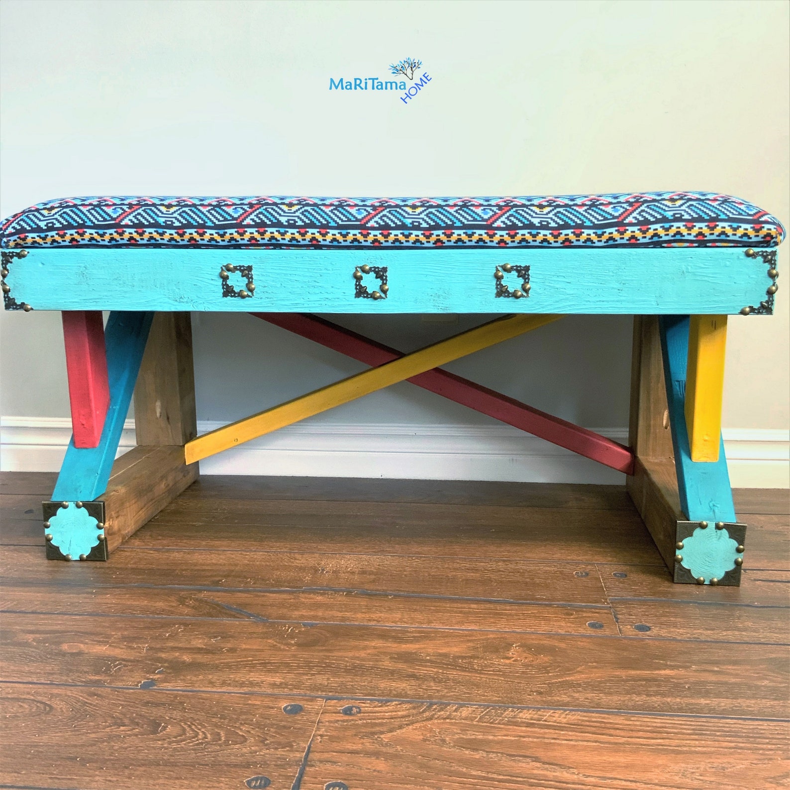 Aztec Print Bench – Navajo Furniture – JIIVCI