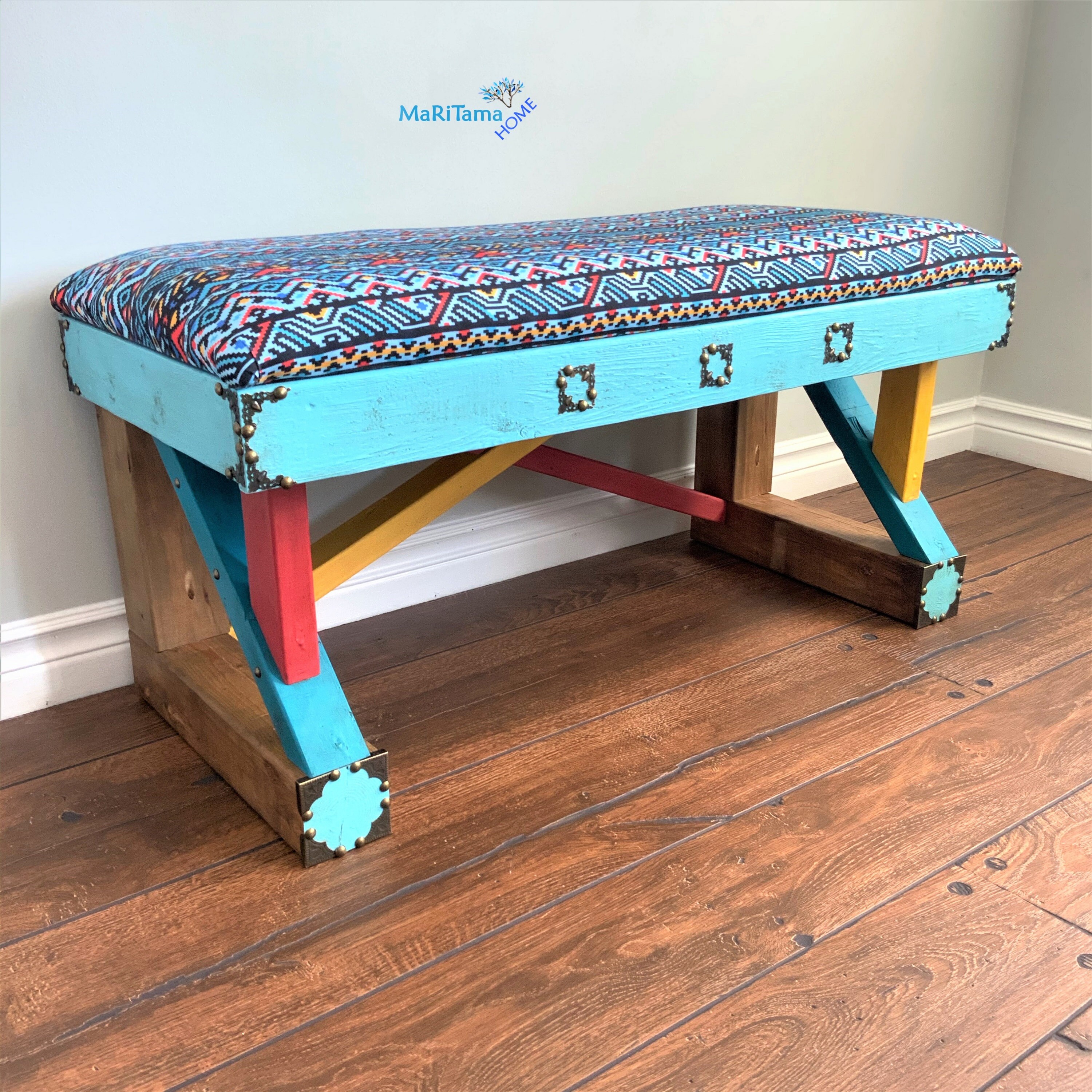 Aztec Print Bench – Navajo Furniture – JIIVCI