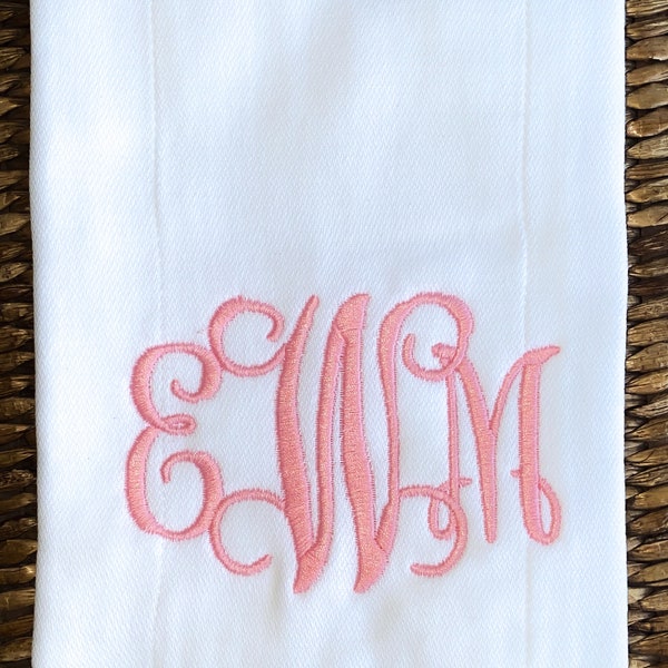 Monogrammed Burp Pad, Cloth Diaper Burp Cloth, Personalized Gift, Baby Shower Gifts