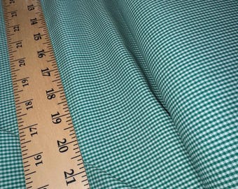 Kelly Green 1/16” gingham 100% cotton , Fabric Finders