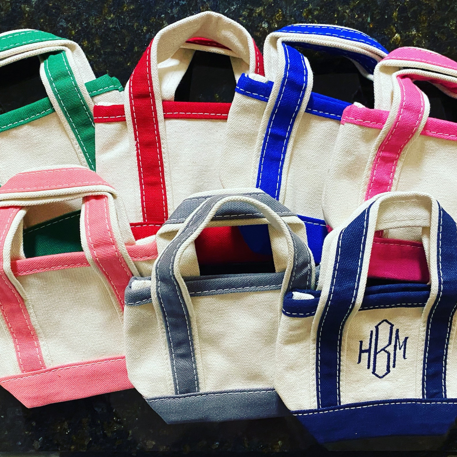 MONOGRAMMED Mini Boat Tote for teacher gifts stocking stuffers | Etsy