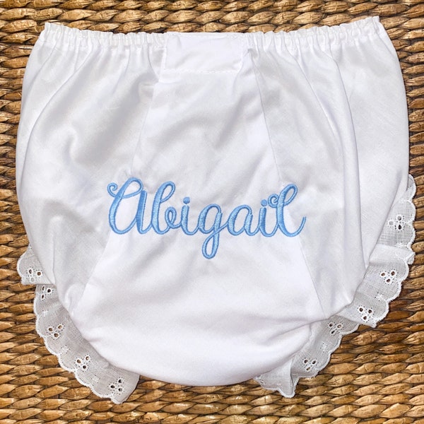 Gardenia Font Diaper Cover Bloomer poly cotton double seat bloomer preemie sizes