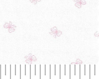 Pink Bows on white fabric