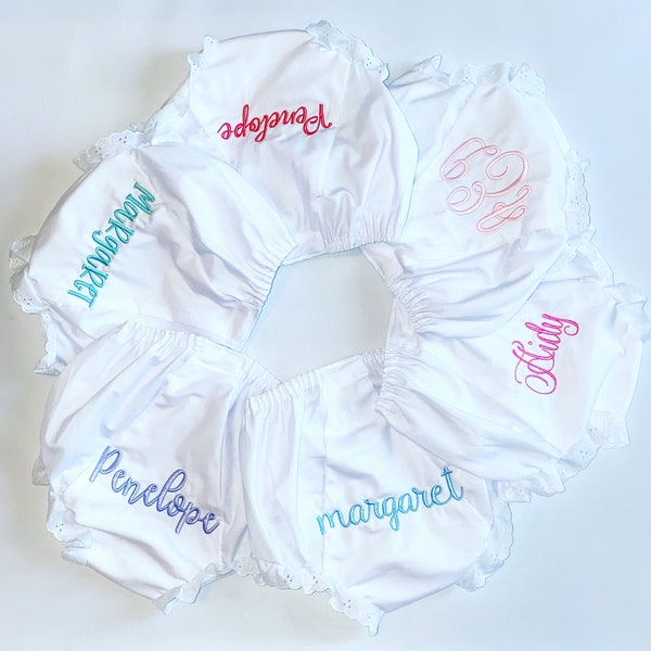 Monogrammed Diaper Cover Personalized Bloomer Custom You choose font or mono style, Vine, Empire, Nola, many others!