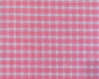 Red and Gray Tartan Plaid Fabric