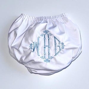Fancy Monogram BAMBOO Font Diaper Cover, Preemies Sizes