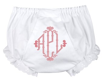 Fancy Monogram BAMBOO Font Diaper Cover, Preemies Sizes