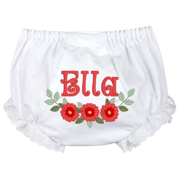 Marigold Frame Diaper Cover Whimsy Font Embroidered Diaper Etsy