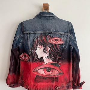 Painted Jeans Anime - Etsy Painted Jeans Anime - Etsy