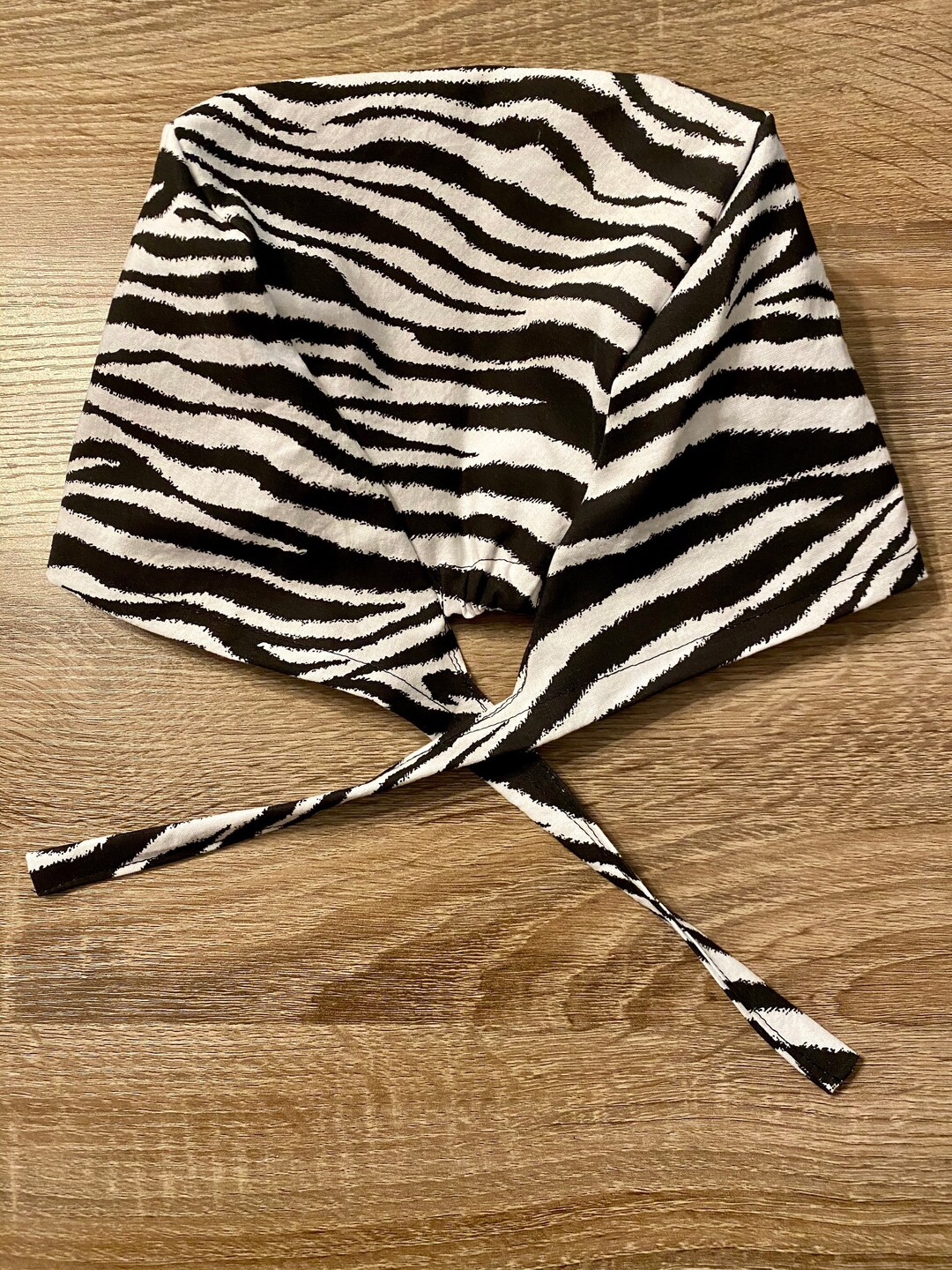 SCRUB CAP Zebra Print handmade cotton surgical cap with or Etsy.de