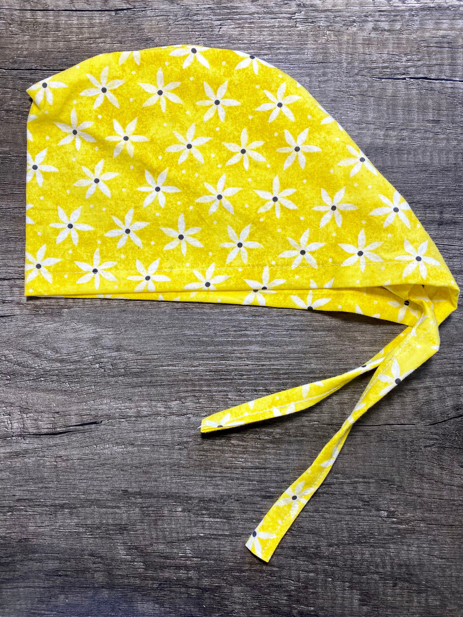 yellow scrub cap