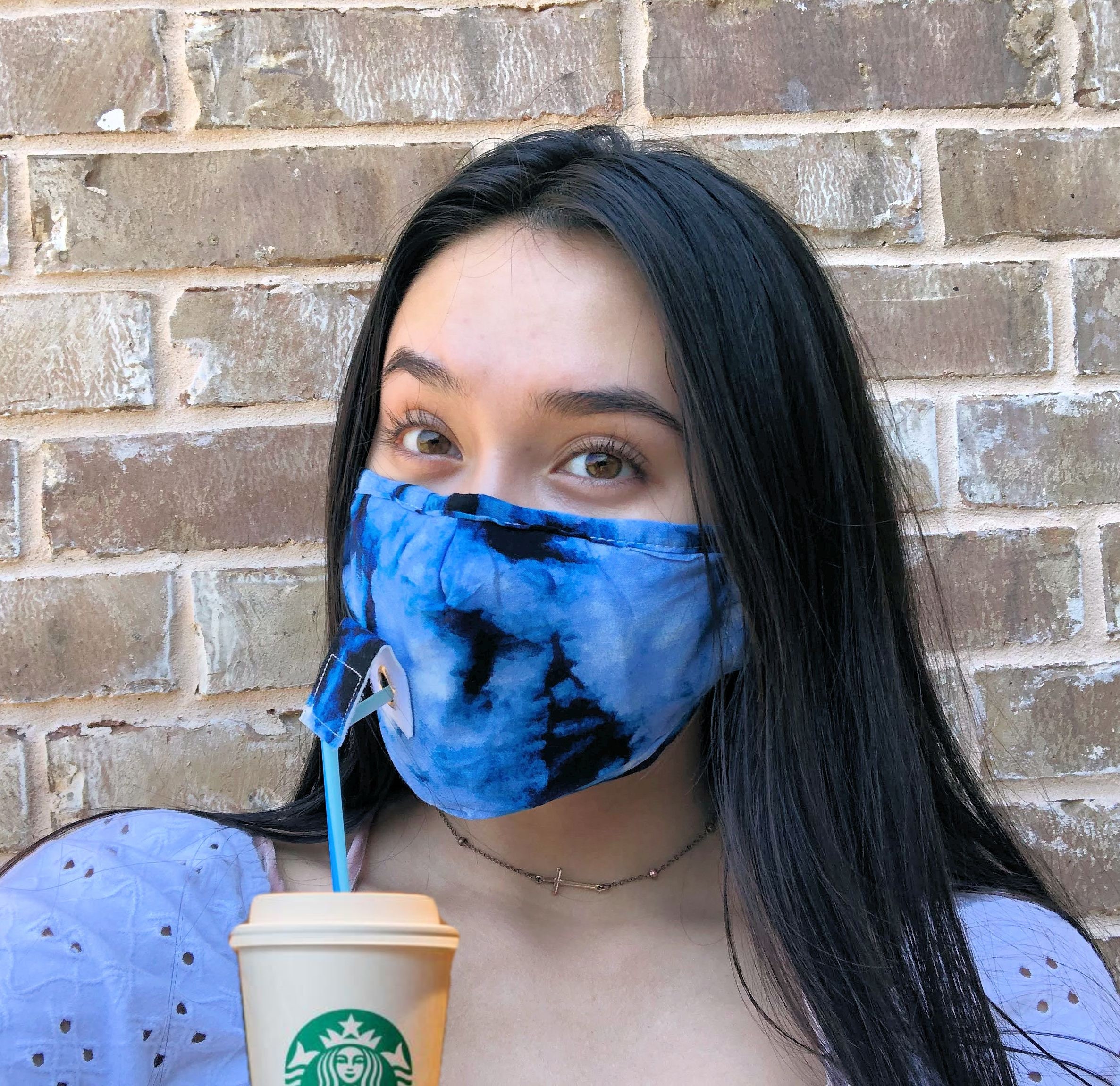 Straw Hole Face Mask Mask with Straw Insert Drinking Masks Etsy