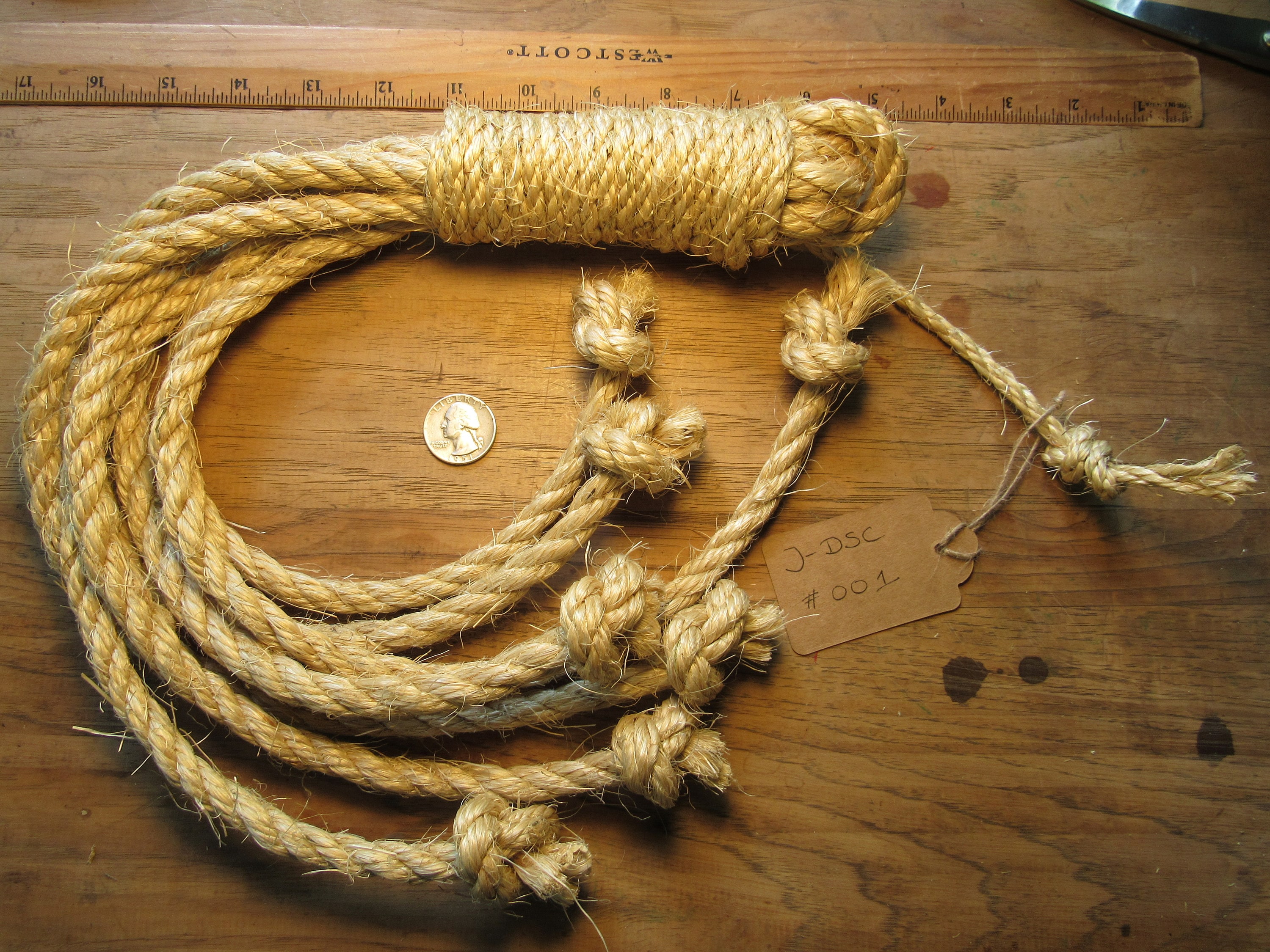 Large Sisal Disciplina Whip: Instrument of Penance, Altar Piece