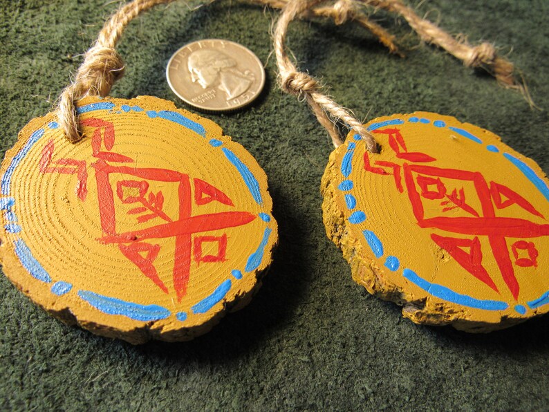 Home Protection Ornament Rune Token Set of 3 Festive Yule Etsy