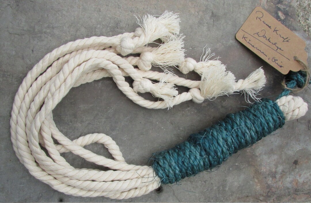 Cotton-sisal Discipline Rope Whip With Teal or Scarlet Grip scourge ...