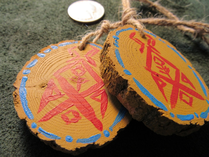 Home Protection Ornament Rune Token Set of 3 Festive Yule Etsy