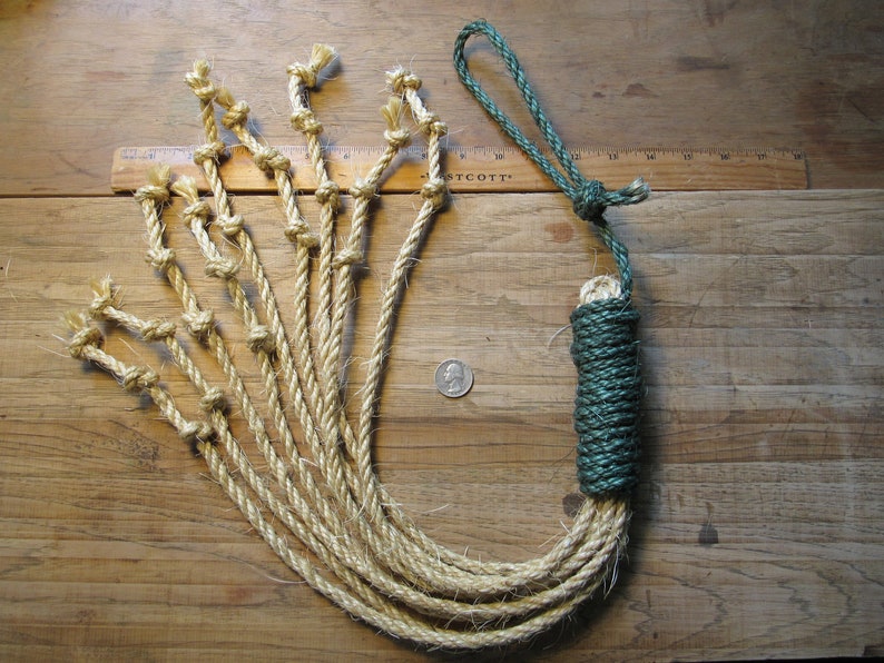 Cat of Nine Tails Rope Whip Scourge Flogger With Scarlet or - Etsy