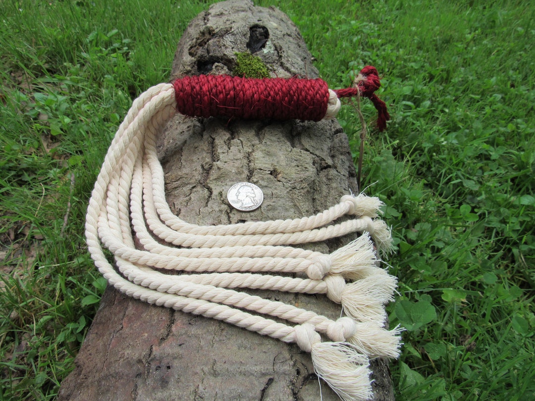 Cotton-sisal Discipline Rope Whip With Scarlet Grip scourge: - Etsy