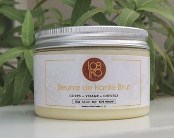 150g Beurre de karité brut 100% pur, naturel non raffiné - De Côte d'Ivoire - raw shea butter - Vegan Friendly _ Cruelty free