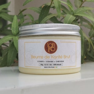 150g Beurre de karité brut 100% pur, naturel non raffiné - De Côte d'Ivoire - raw shea butter - Vegan Friendly _ Cruelty free