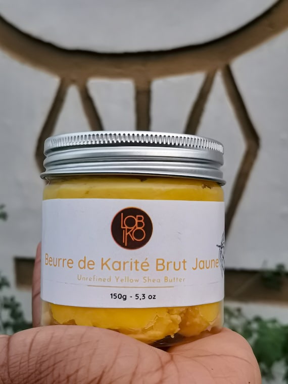 150g Beurre de karité Jaune brut 100% naturel cru non raffiné Aux