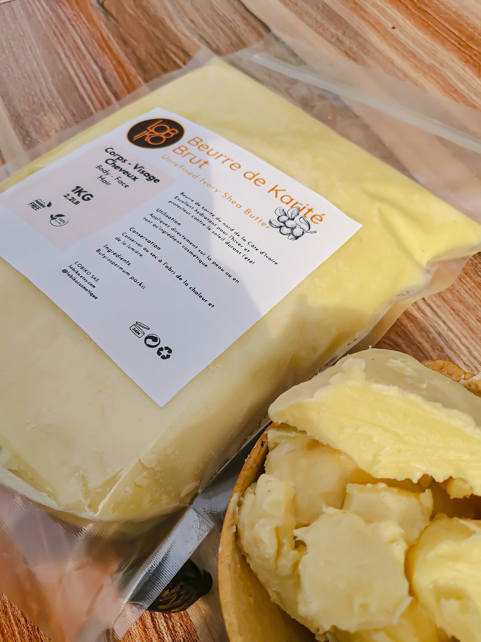 1kg Beurre de karité brut cru pur non raffiné 100 naturel Etsy France