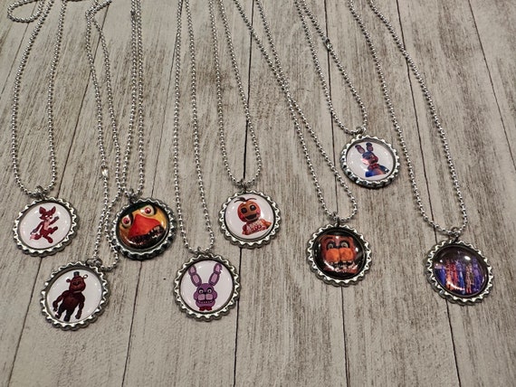 SALE FNAF Necklaces Freddy Bonnie Chica Foxy Five Nights at Freddys Treat  Bags Favors Gifts 