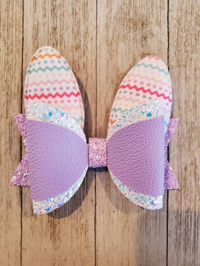 Easter Bow Bunny Ear Bow Rabbit Ear Bow Bunny Ear Hair Bow Easter Basket