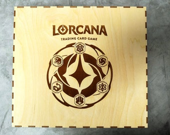 Lorcana Cube Box Large Fits 48 Cubeamajigs Packs (720 Cards) Laser Etched Storage Solution