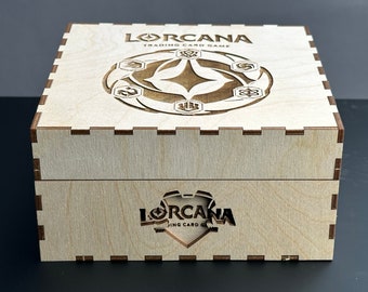 Lorcana TCG Quad Deck box - 60 Card Decks - Laser Etched Storage Solution