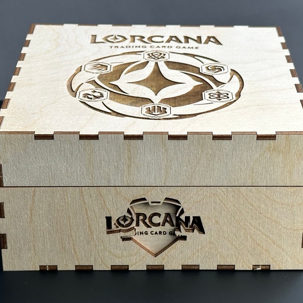 Lorcana TCG Quad Deck box - 60 Card Decks - Laser Etched Storage Solution