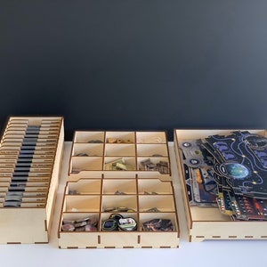 Outer Rim Board Game Organizer Insert | Token Box | Vertical Storage | Dividers