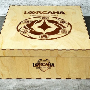 Lorcana TCG Large Etched Storage Box Organizer Stand Alone Fits 3100+ Sleeved Cards / 4500+ Unsleeved!