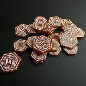 Dune Imperium / Aufstand: Gewürztoken Set mit 24 oder 27 Gewürztoken (Doppelseitig)