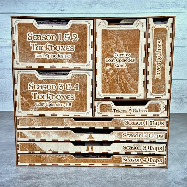 Organizador de cubos de almacenamiento masivo de Cthulhu: Death May Die - Temporadas 1-4