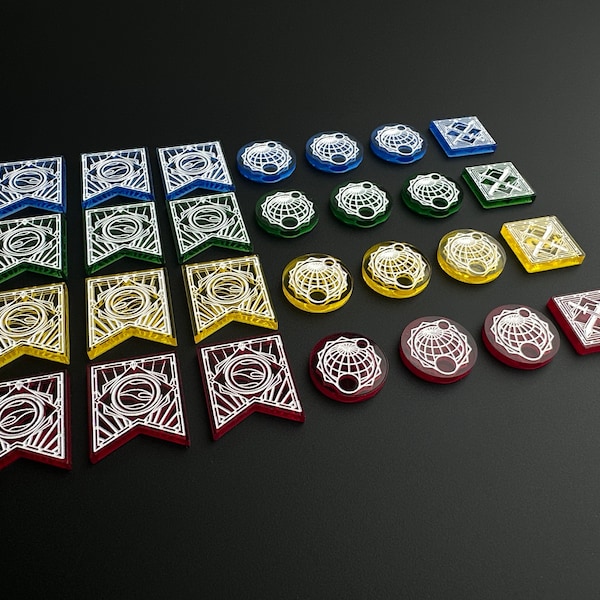 Dune Imperium / Uprising: Objective, Combat and Control Token Set (Double Sided)