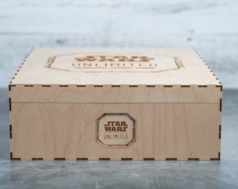 Star Wars Unlimited Large Etched Storage Box Organizer Stand Alone Fits 3100+ Sleeved Cards / 4500+ Unsleeved!