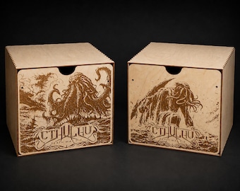 Cthulhu Death May Die Miniature Storage | Seasons 1-4 Kickstarter All In Organizer | Kallax Minis Case | Two Box Wooden Kit