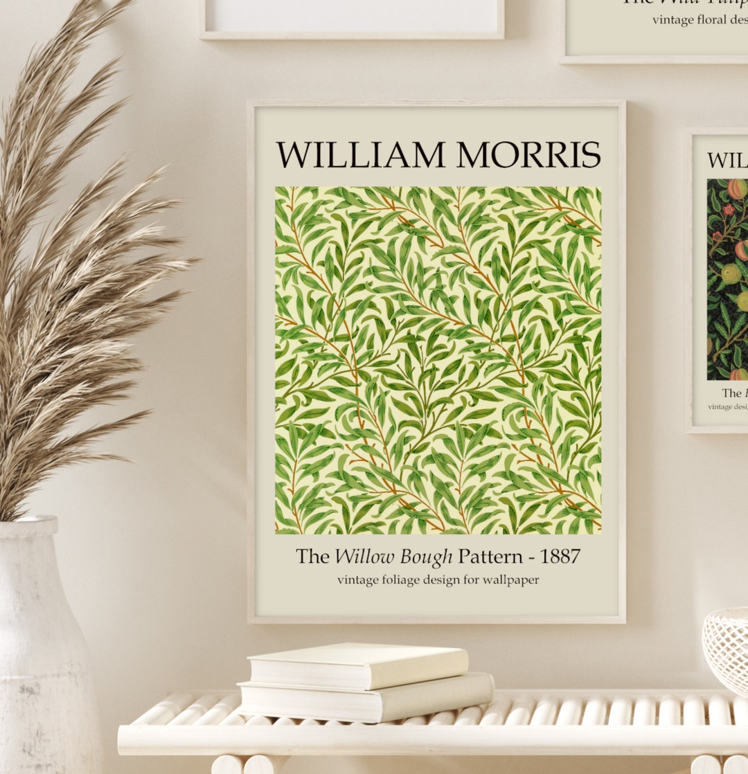 Green Yellow Wall Art Printable William Morris Wall Art Etsy