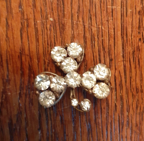 Broche Vintage Années 50 – Bleue – Métal Alliage – Occasion