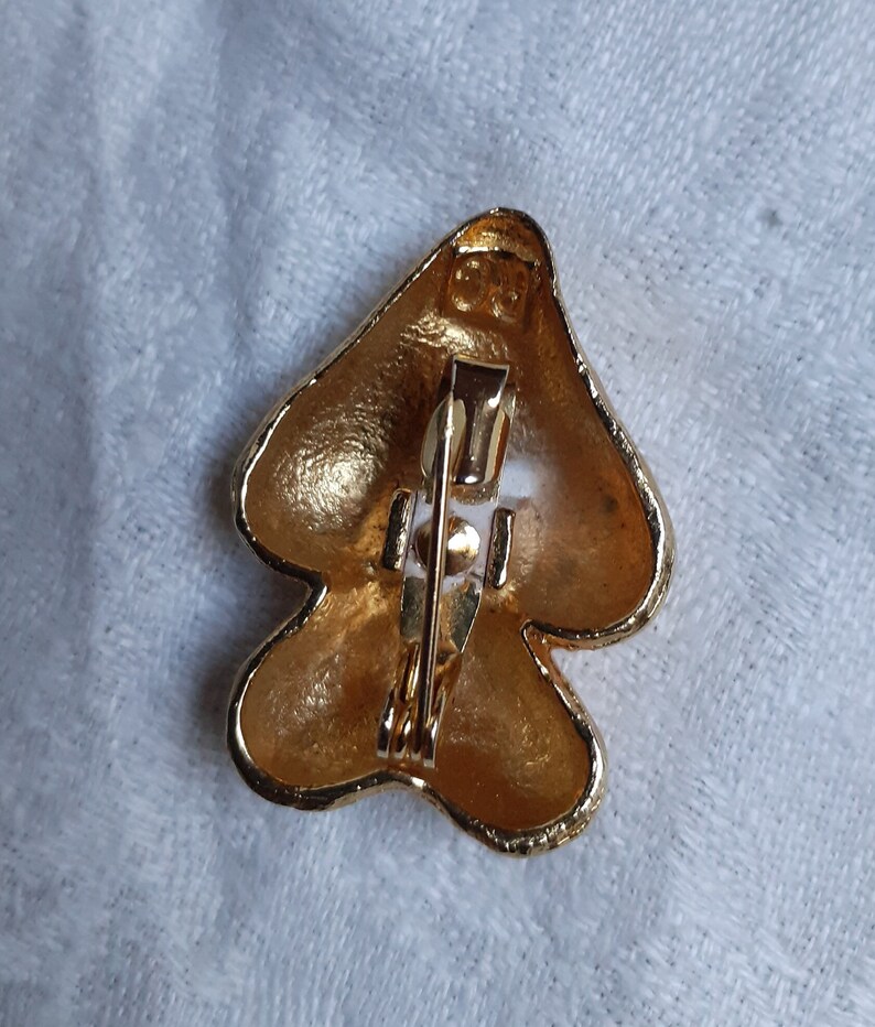 Broche Métal Martelé Argenté - Style Jean Augis - Non Signée - Cuivre - Occasion