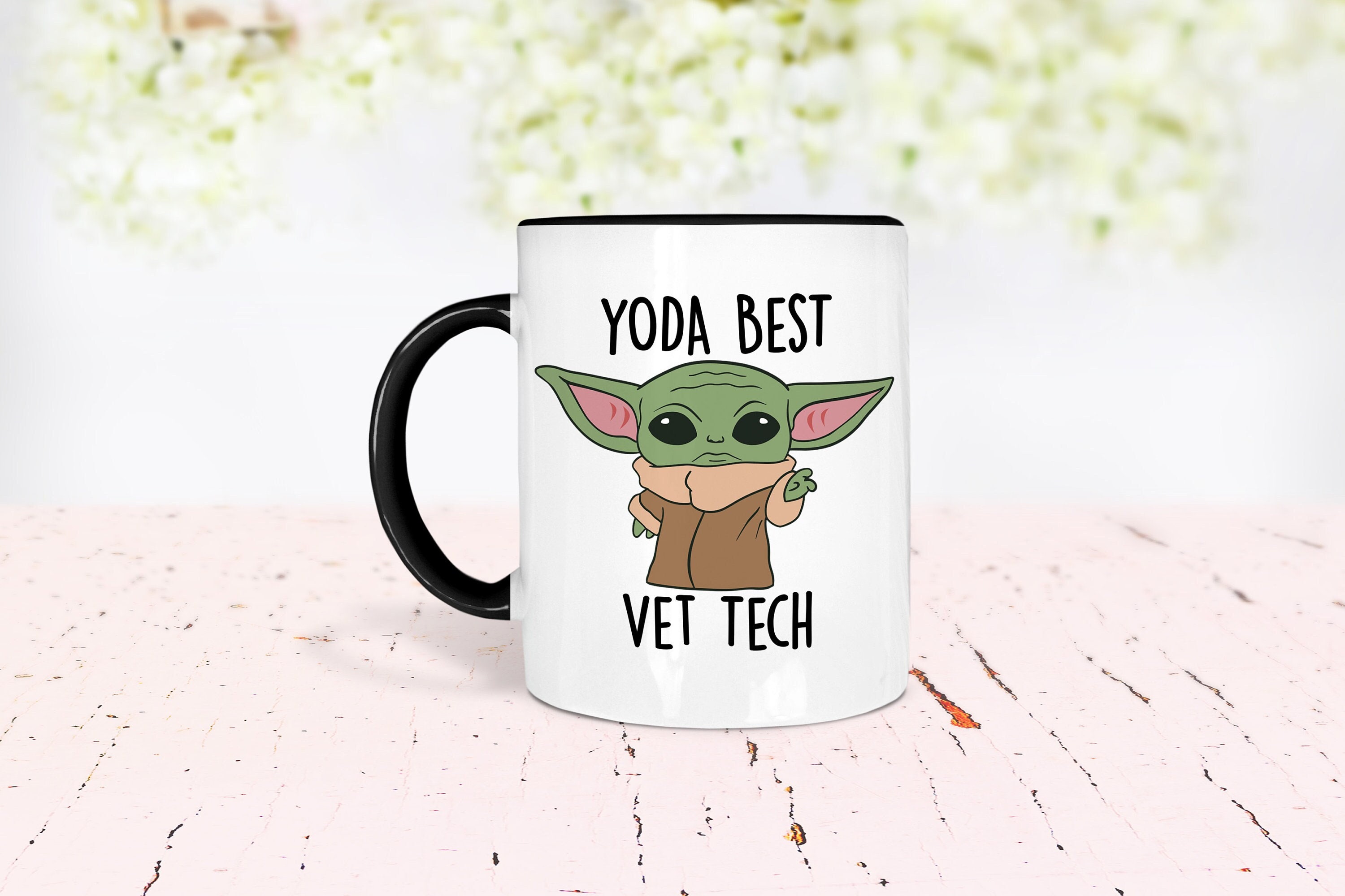 Best Vet Tech Ever Yoda Best Vet Tech Mug Best Vet Tech  Etsy