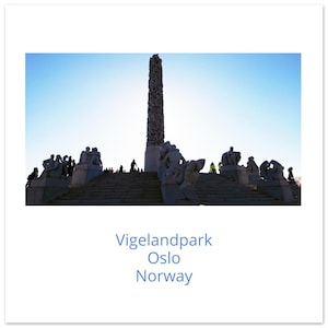 Monolitten Poster,  Vigelands Park, Oslo Norway