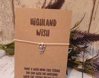 Highland Cow Outlander Inspired Wish Bracelet