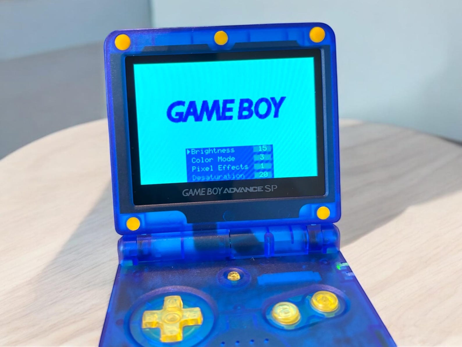 Custom Gameboy Advance SP – Clear Blue IPS Backlit Screen, USB-C - Etsy